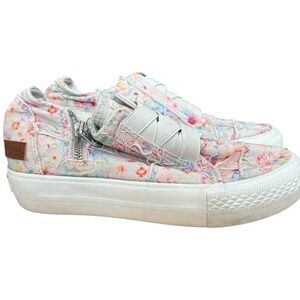 Blowfish Malibu Kids Floral Distressed Slip On Sneakers - Multi Color - Size 3